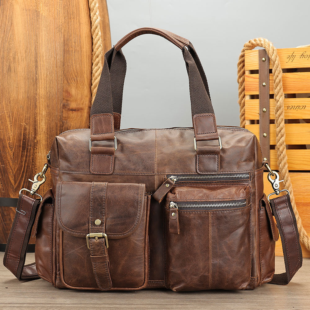 Men's First Layer Cowhide For Leather Large Travel Bags