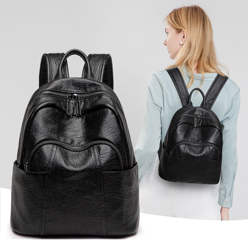 Women's Korean Style Fashion Simple Large Capacity Backpacks