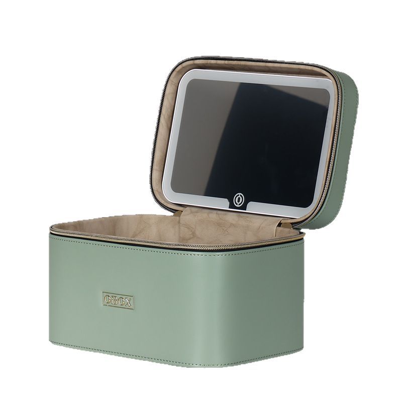 Women's With Mirror Good-looking Portable Storage Cosmetic Bags