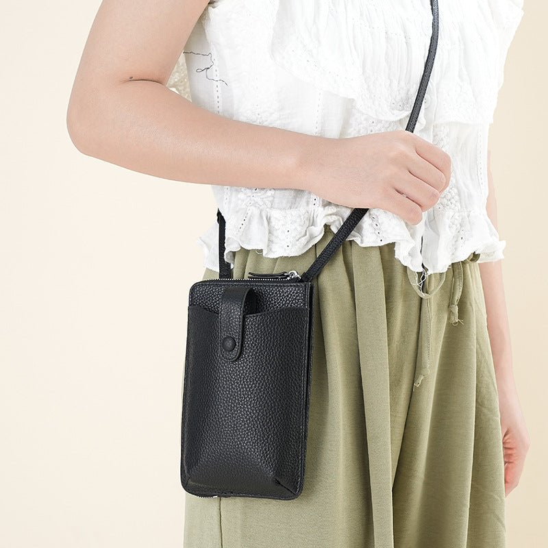 Genuine Leather Multiple Slots Top Layer Phone Bags