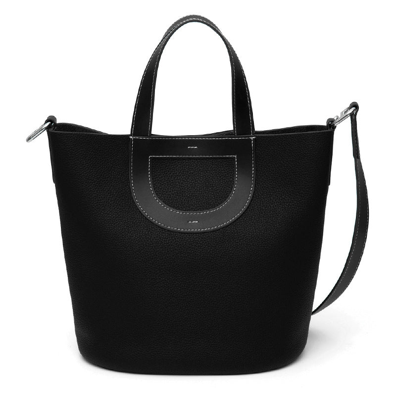 Women's Cowhide Pig Nose Vegetable Basket Large Handbags