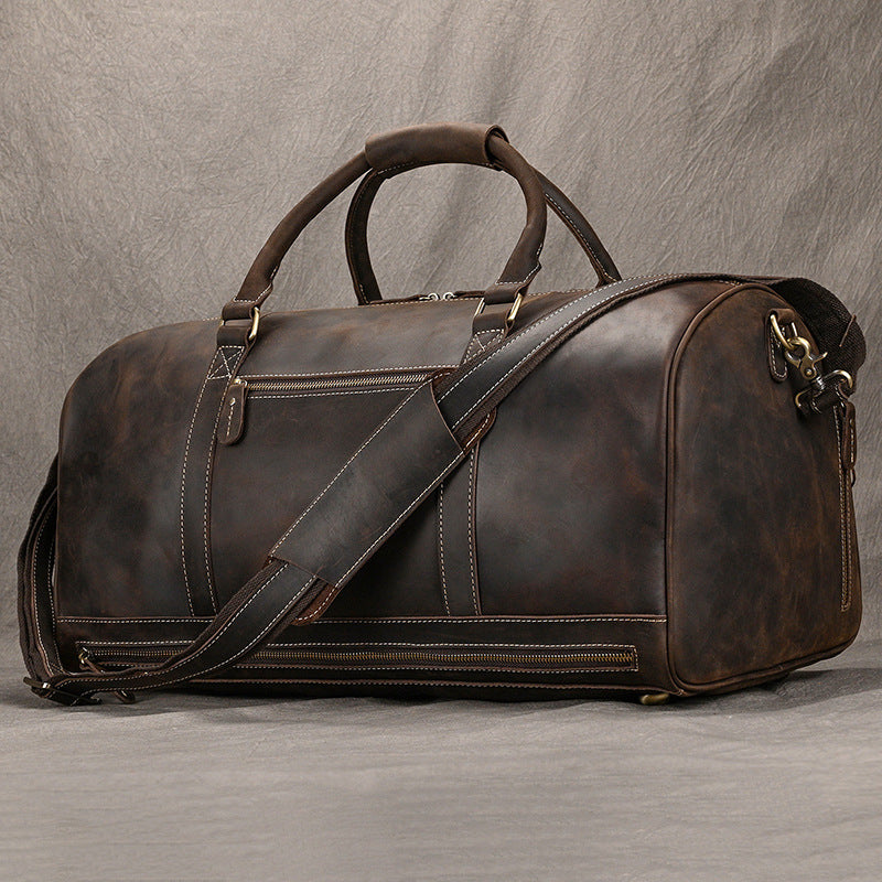 Men's Leather Traveling Large Capacity Cowhide With Travel Bags