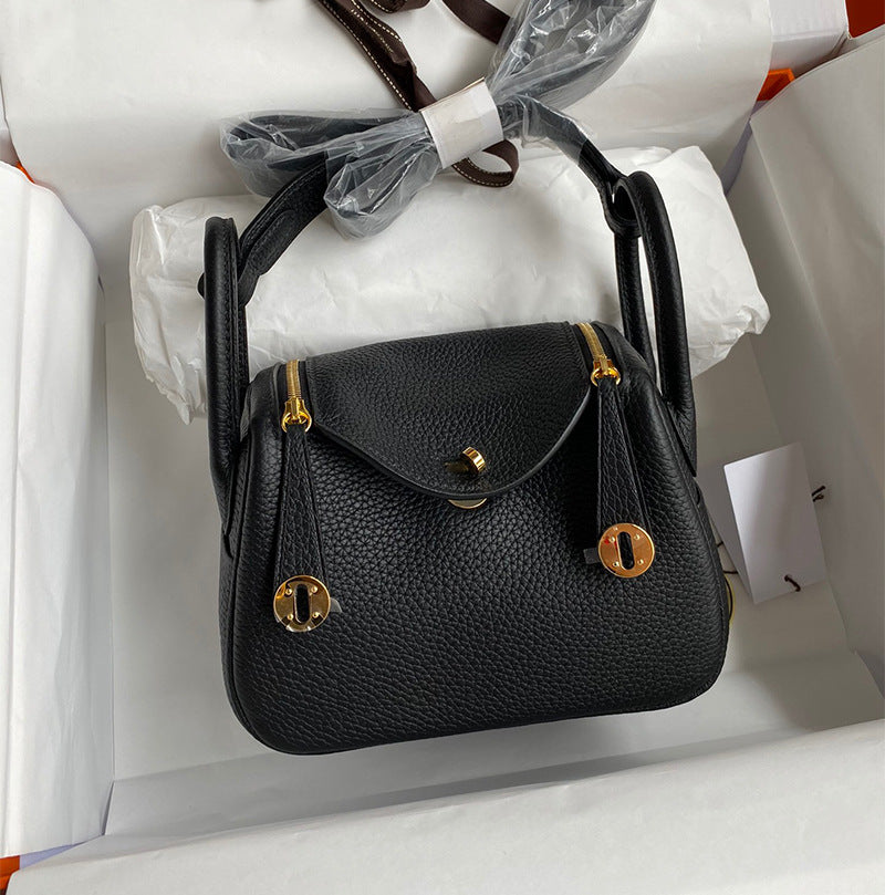 Women's First Layer Cowhide Lindi Doctor Genuine Small Square Bags