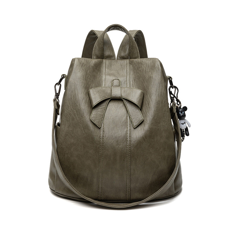 Women's Large Capacity Retro Fashion Versatile Soft Backpacks