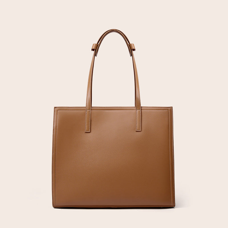 Genuine Leather Large Capacity Totes Black Tote Bags