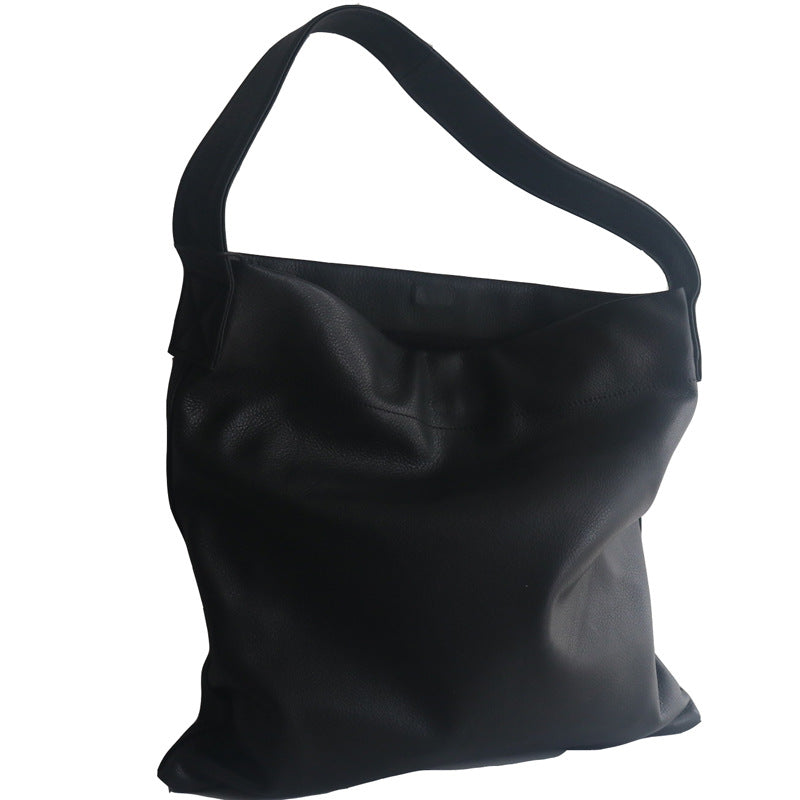 Women's Soft Glutinous Simple Elegant First Layer Shoulder Bags