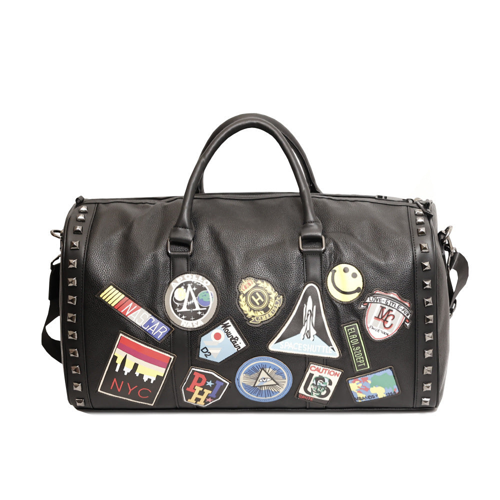 Men's Capacity Fashion Badge Short Distance Workout Men's Handbags