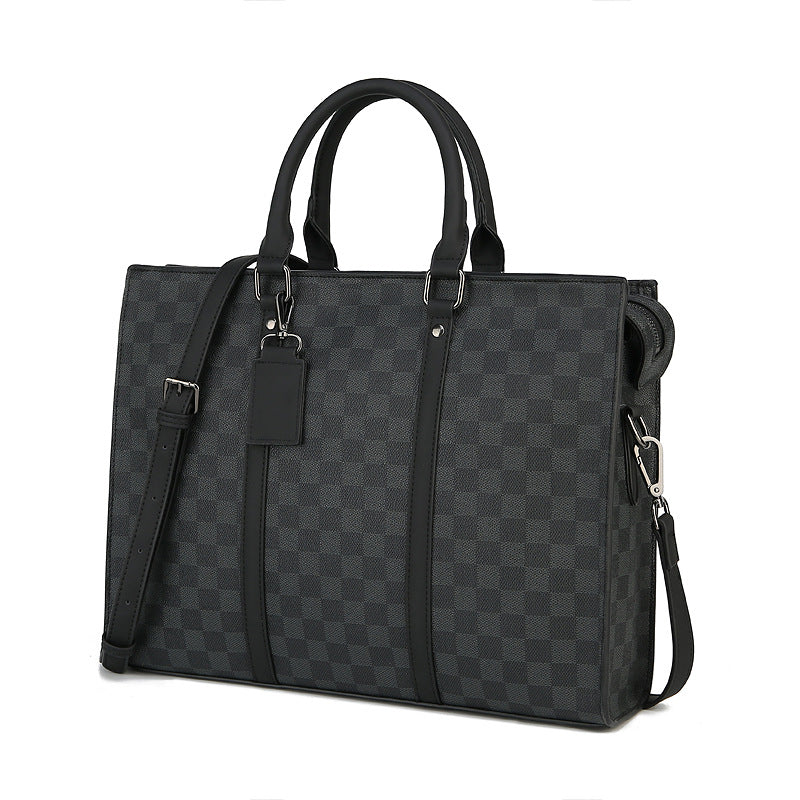 Men's Portable Plaid Business Computer Fashion Men's Briefcases