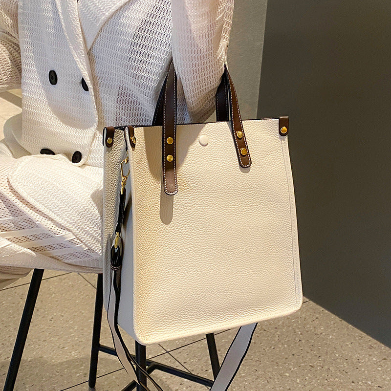 Women's Genuine Leather Large Capacity Commute Niche Handbags