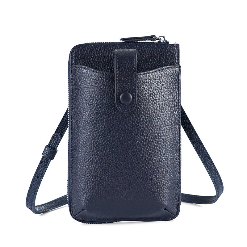 Genuine Leather Multiple Slots Top Layer Phone Bags