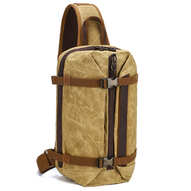 Men's Canvas Retro Large Capacity Fashion Men's Chest Bags