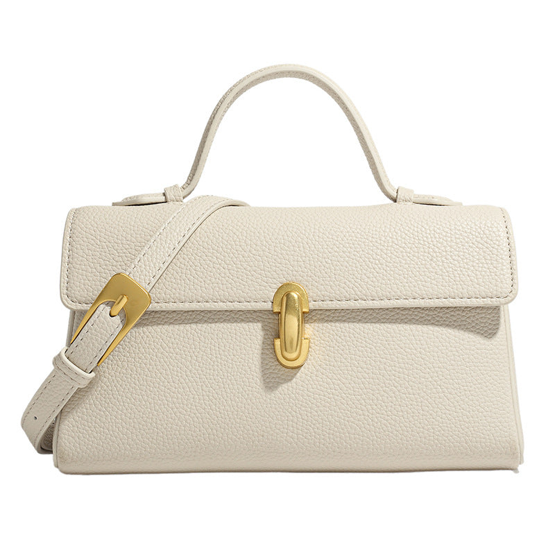 Advanced Texture Lychee Pattern Simple Commute Handbags