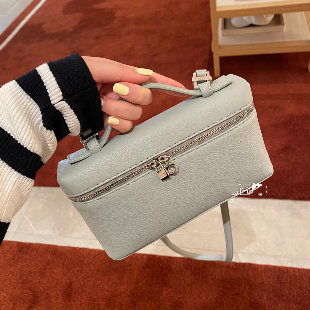 Women's Lunch Box Genuine Leather Portable For Bags