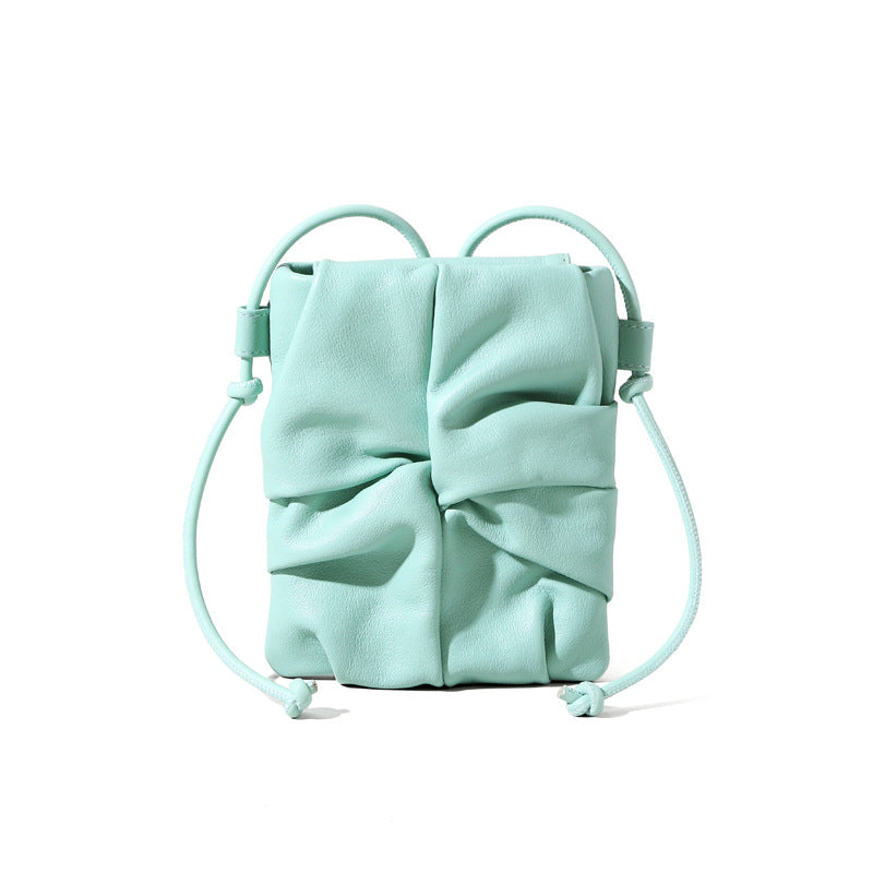 Women's Leather Design Mini Simple First Layer Shoulder Bags