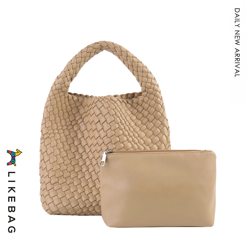 Women's Quality Handmade Woven Vegetable Basket Composite Shoulder Bags