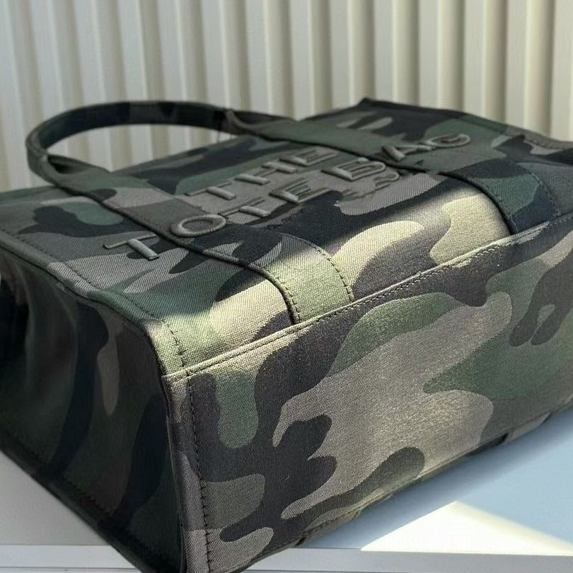 Women's Comfortable Slouchy Beautiful Camouflage Canvas Tote Bags