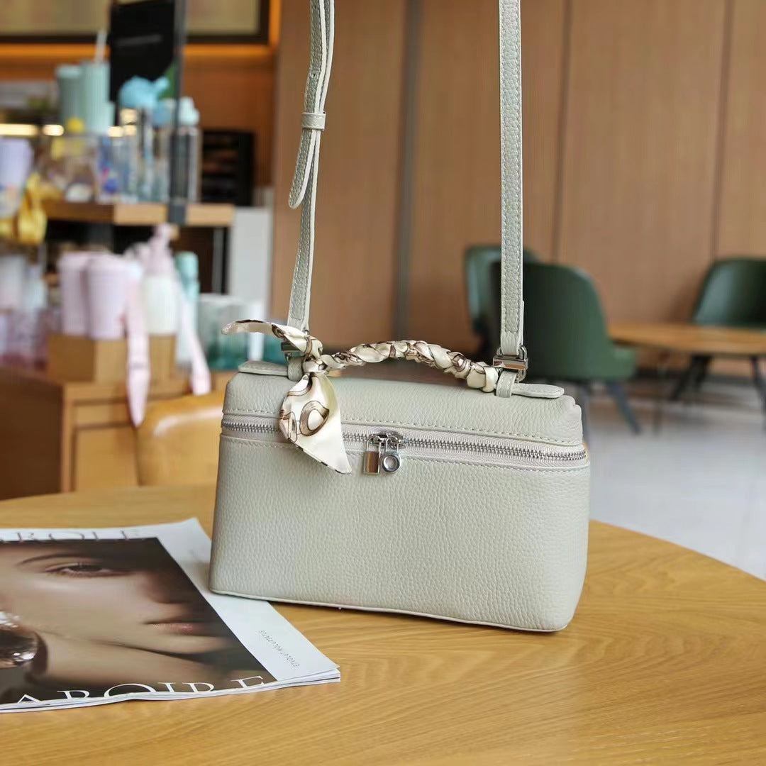 Women's First Layer Cowhide Box Fashion Portable Crossbody Bags
