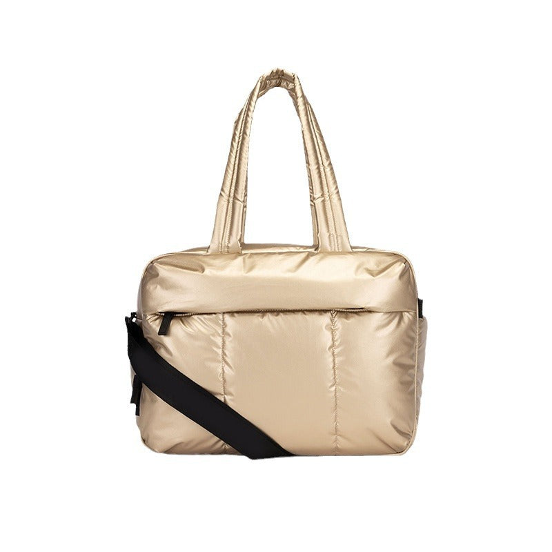Down Cotton Coat Winter Warm Portable Large Tote Bags