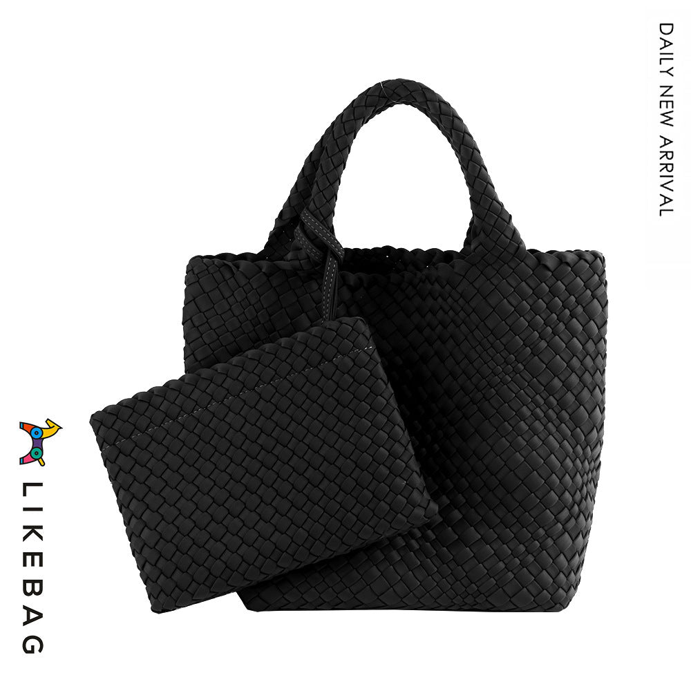 Diving Nylon Cloth Advanced Texture Contrast Shoulder Bags
