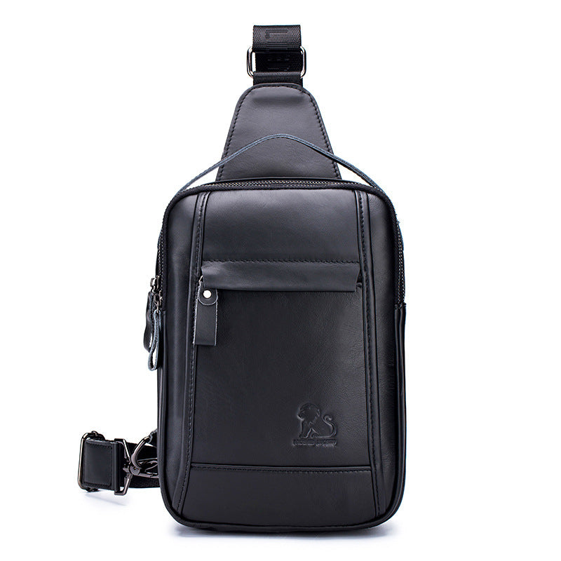 Men's Retro Oil Wax Skin Large Capacity Men's Chest Bags