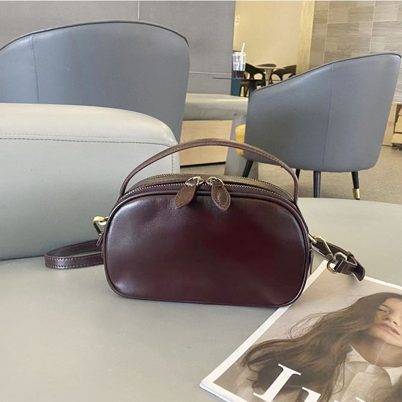Korean Style Simple Top Layer Vegetable Tanning Phone Bags