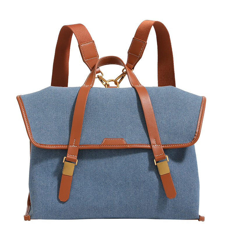 Multifunctional Denim Large Capacity Commuter High Backpacks