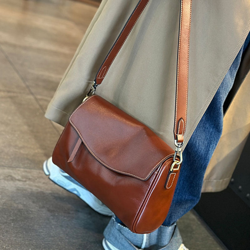 Women's Large Capacity Underarm First Layer Cowhide Shoulder Bags
