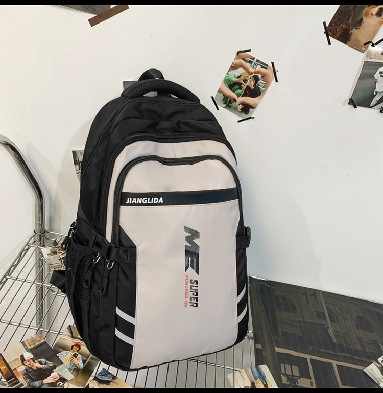 Men's Simple Large Capacity Junior High College Backpacks
