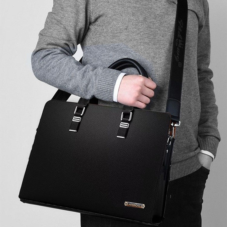 Men's Cowhide Leather For Business Trip Computer Bags