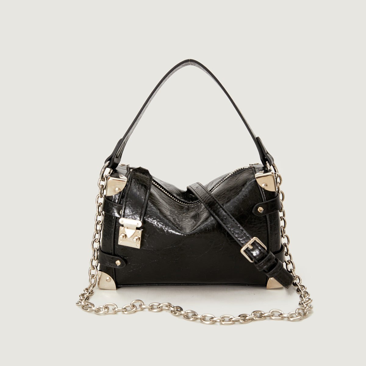Women's Capacity Soft Leather Classic Style Chain Small Square Bags