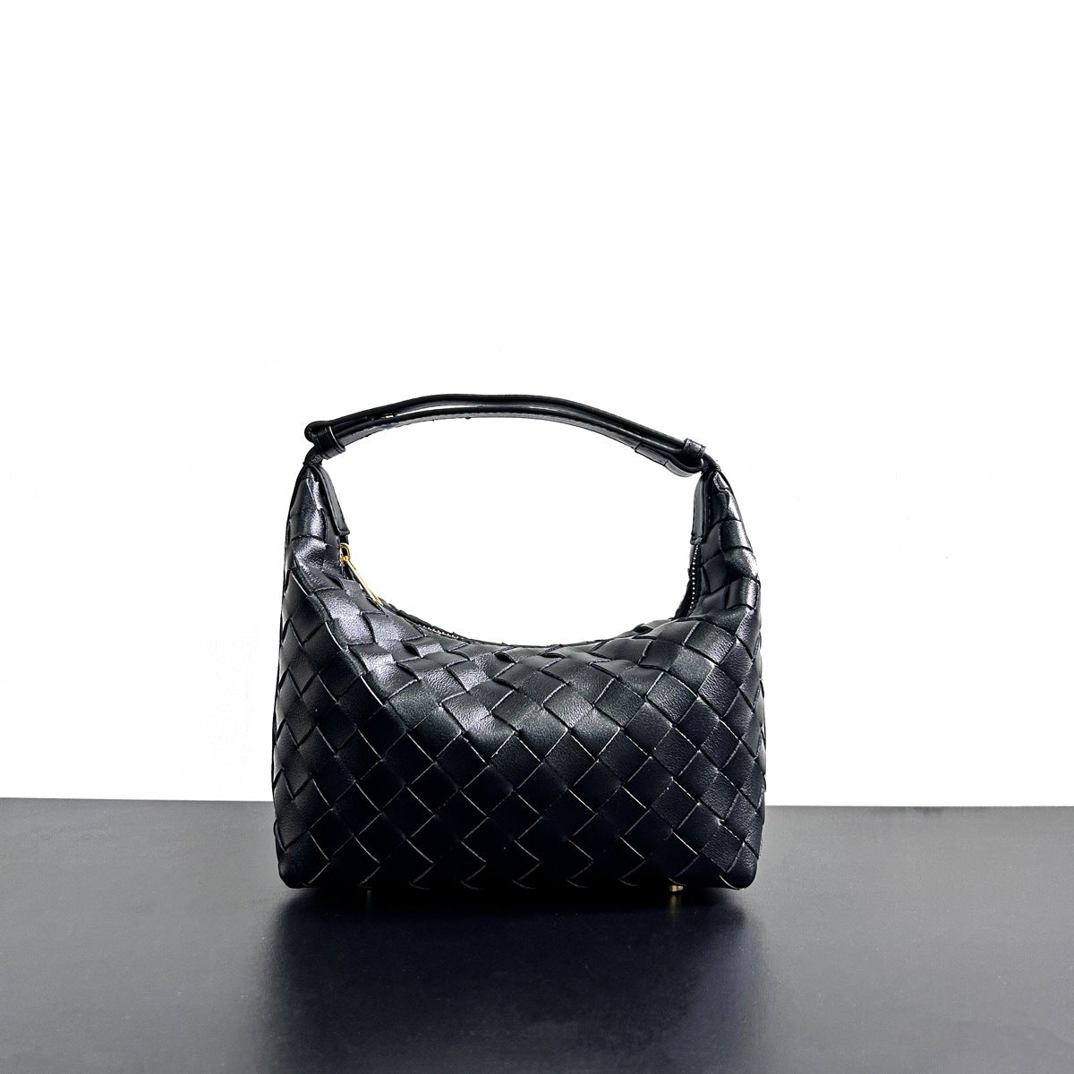 Leather Woven Lunch Box Portable High-grade Shoulder Bags