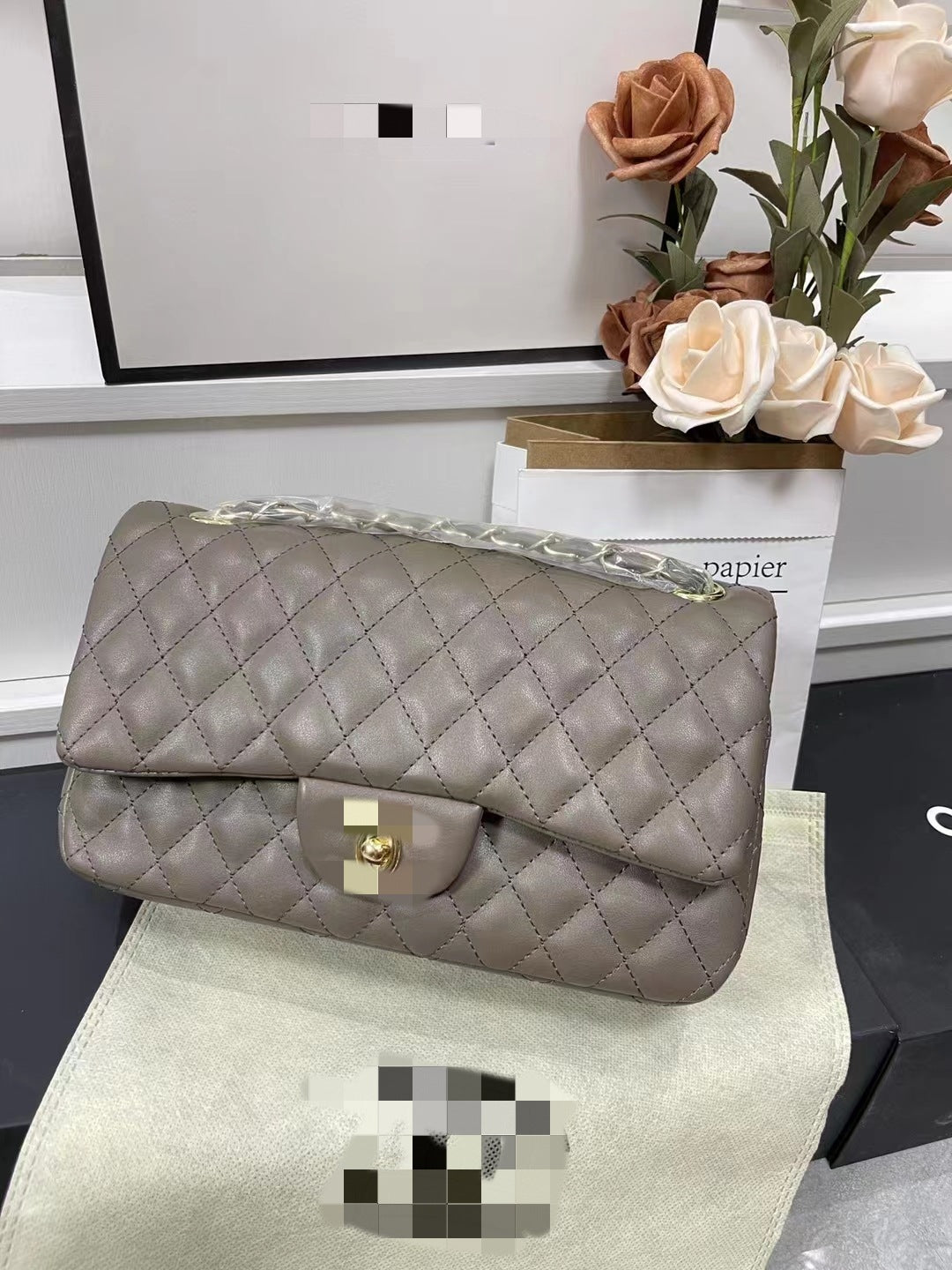 Women's High-grade Classic Style Sheepskin Pattern Rhombus Small Square Bags