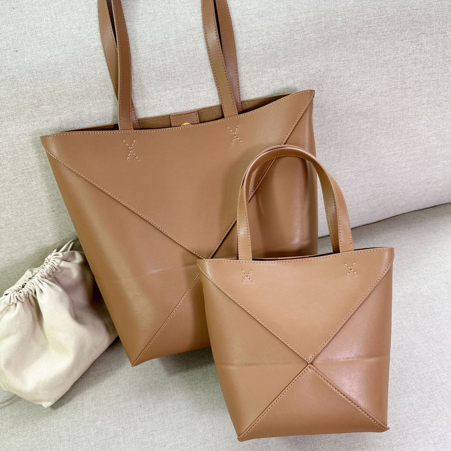 Folding Deformation Geometric Large Capacity Fashion Tote Bags