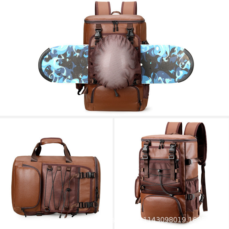 Leather Fitness Camping Cycling Helmet Skateboard Sports Backpacks