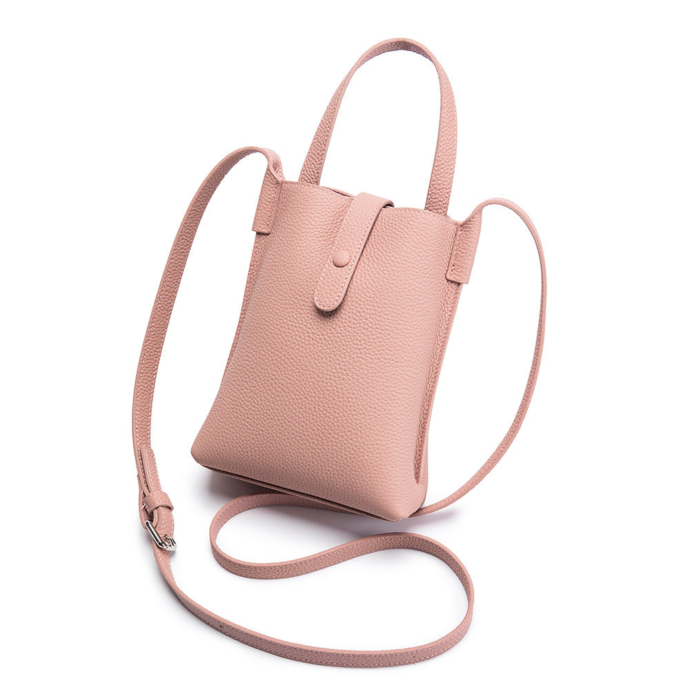 Women's Leather Fashion Mobile Female Good-looking First Layer Phone Bags