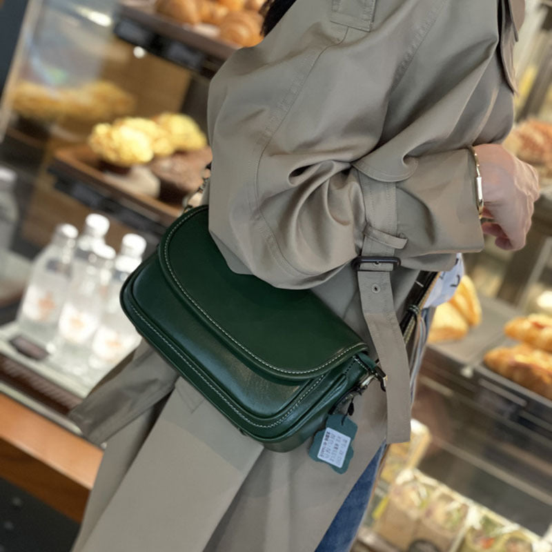 Women's Fashionable Genuine Leather Cowhide Retro Fashion Shoulder Bags