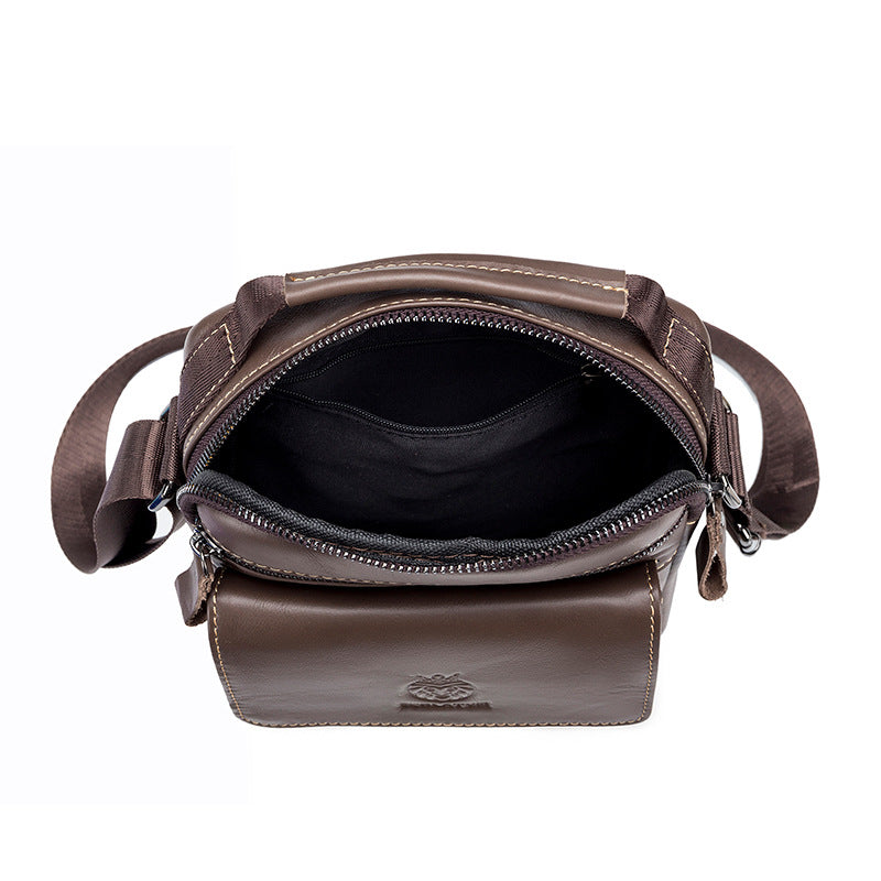 Men's First Layer Cowhide Genuine Leather Men's Shoulder Bags