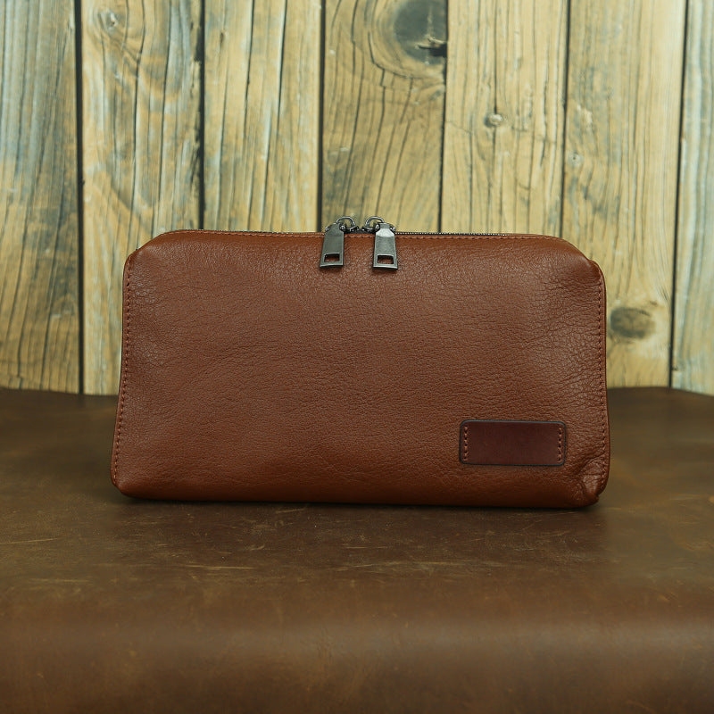 Men's Cow Leather Light Luxury Texture Clutch Fashion Men's Handbags