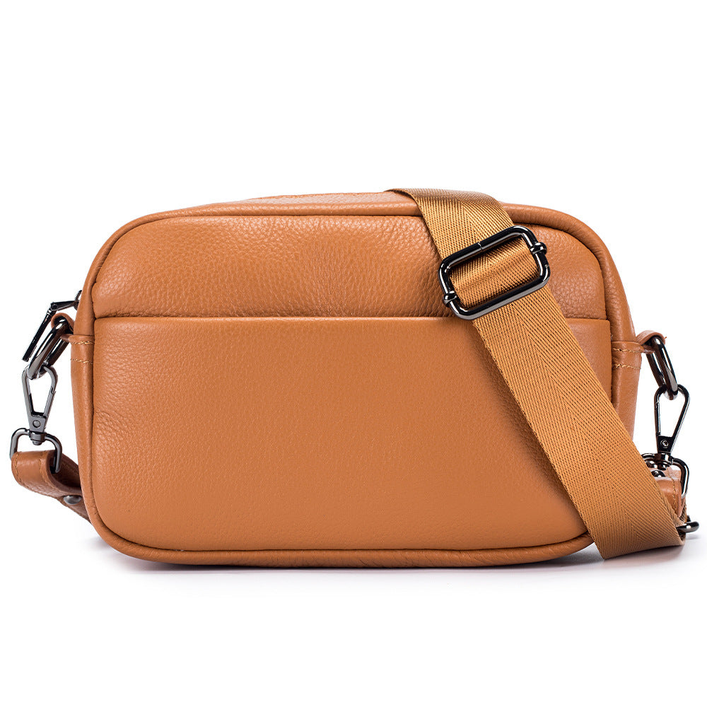 Women's Genuine Leather Trade Solid Color High-grade Small Square Bags