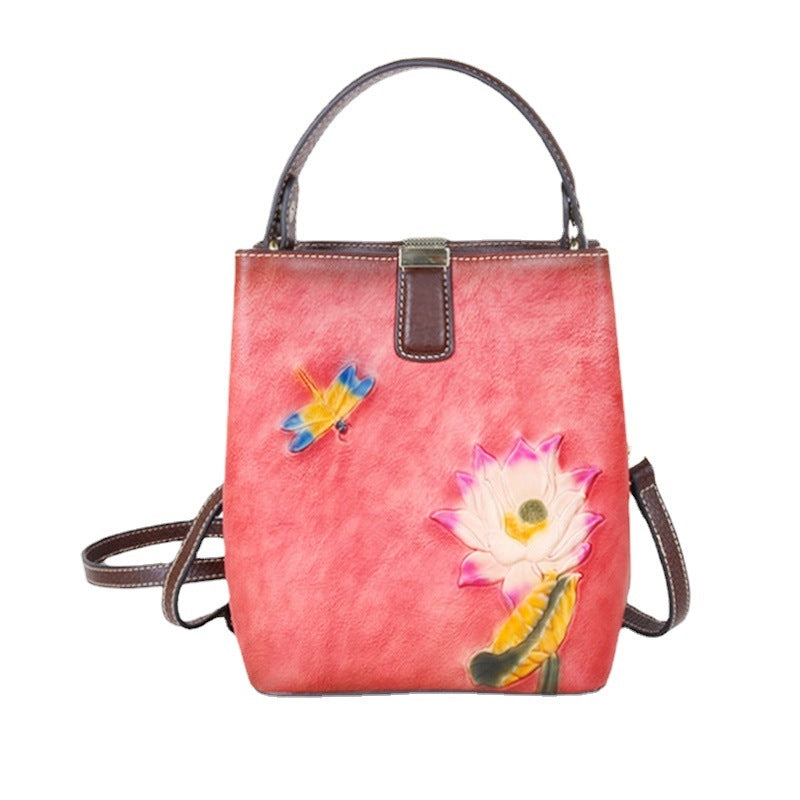 Women's First Layer Cowhide One Retro Style Bags