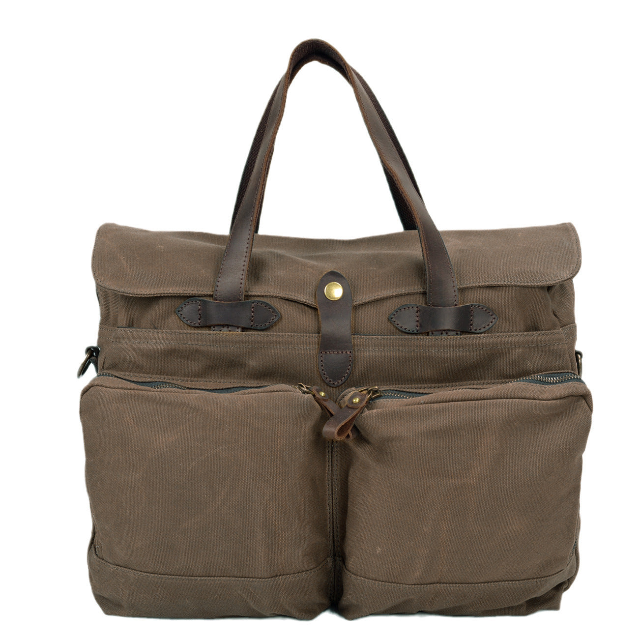 Men's Retro Soft Oil Wax Canvas Business Men's Briefcases