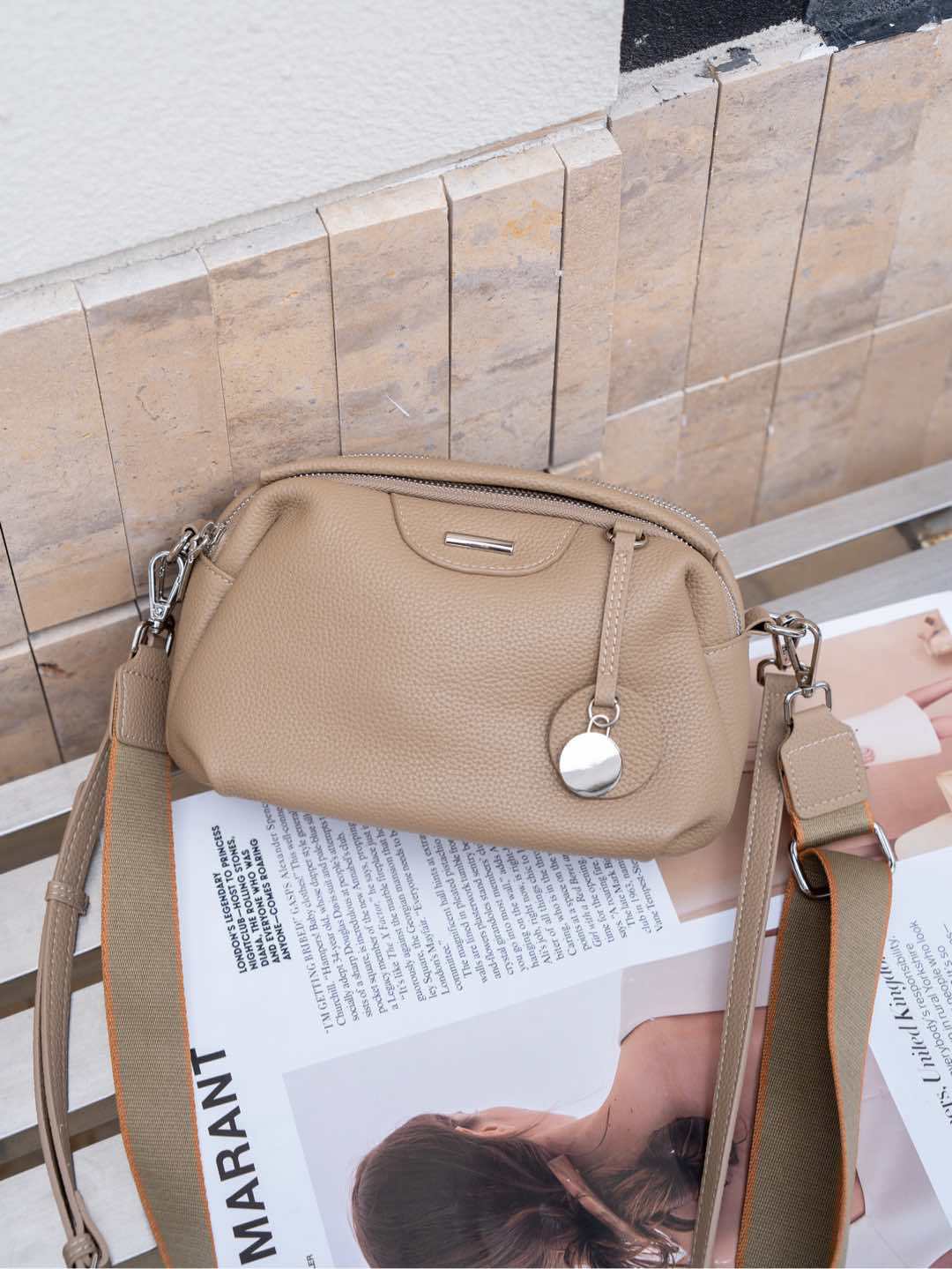 Women's Genuine Leather Soft Versatile Large Capacity Small Square Bags