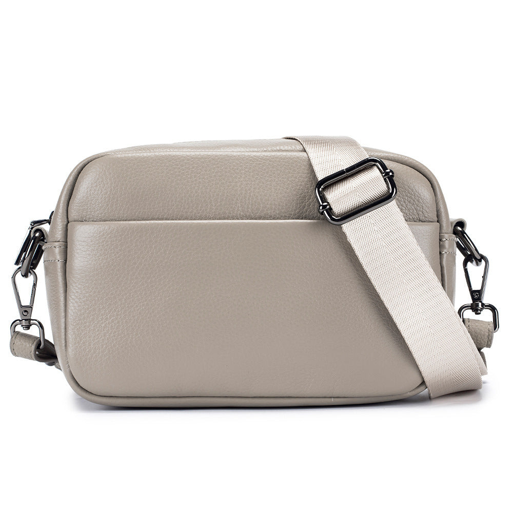 Women's Genuine Leather Trade Solid Color High-grade Small Square Bags