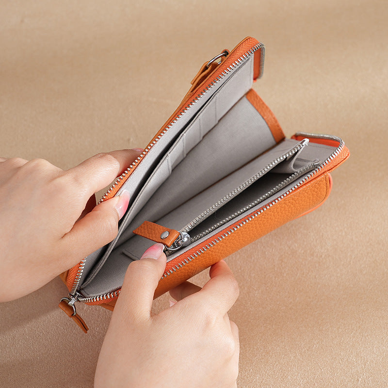 Leather Mobile High-grade First Layer Cowhide Trendy Phone Bags