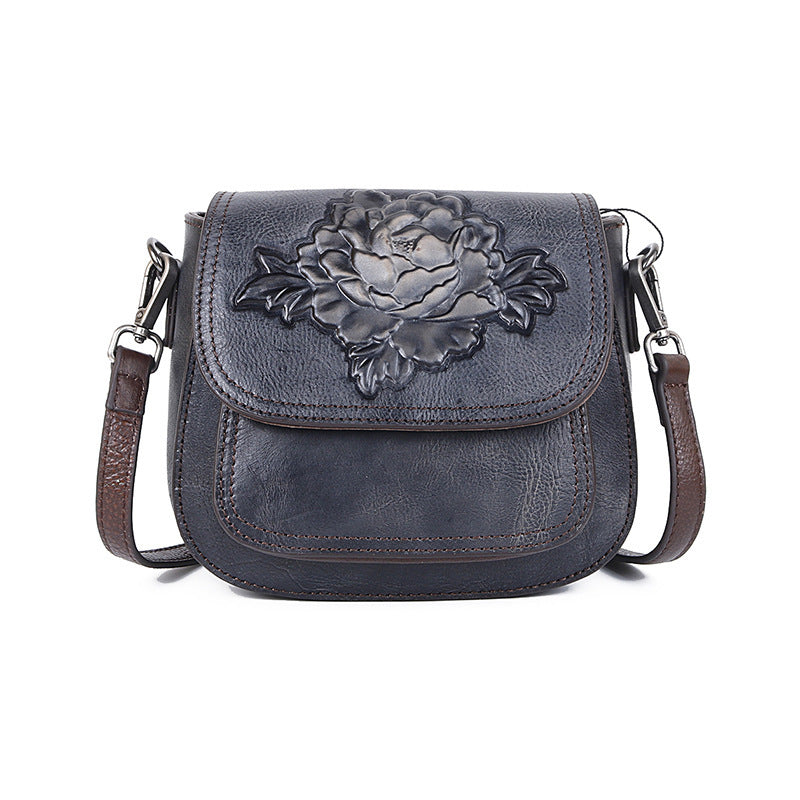 Leather Retro Chinese Style Embossed Handmade Bags