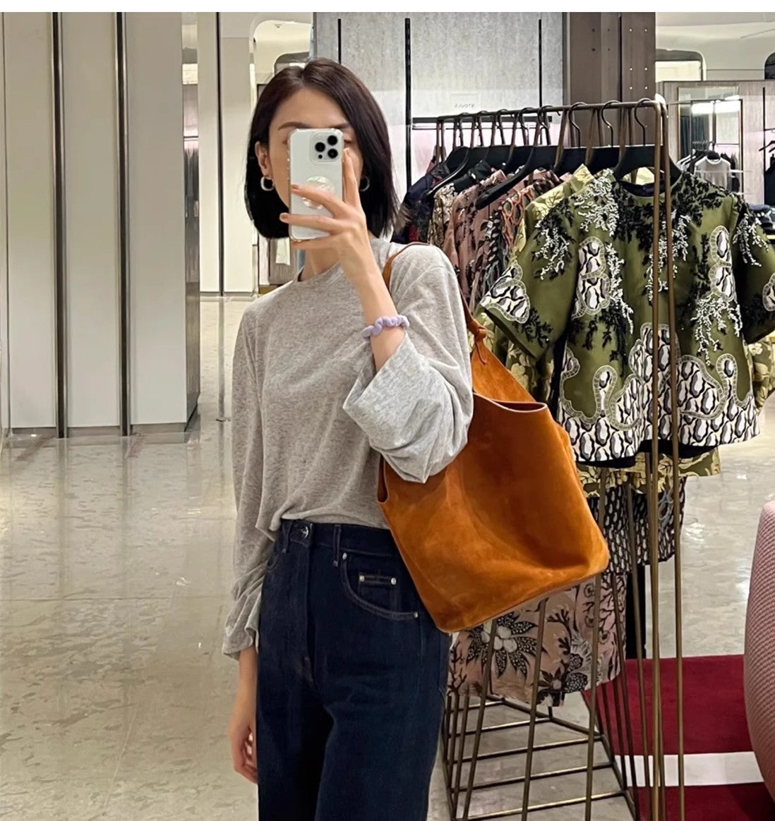 Women's Matte Leather Suede Dumpling Niche Shoulder Bags