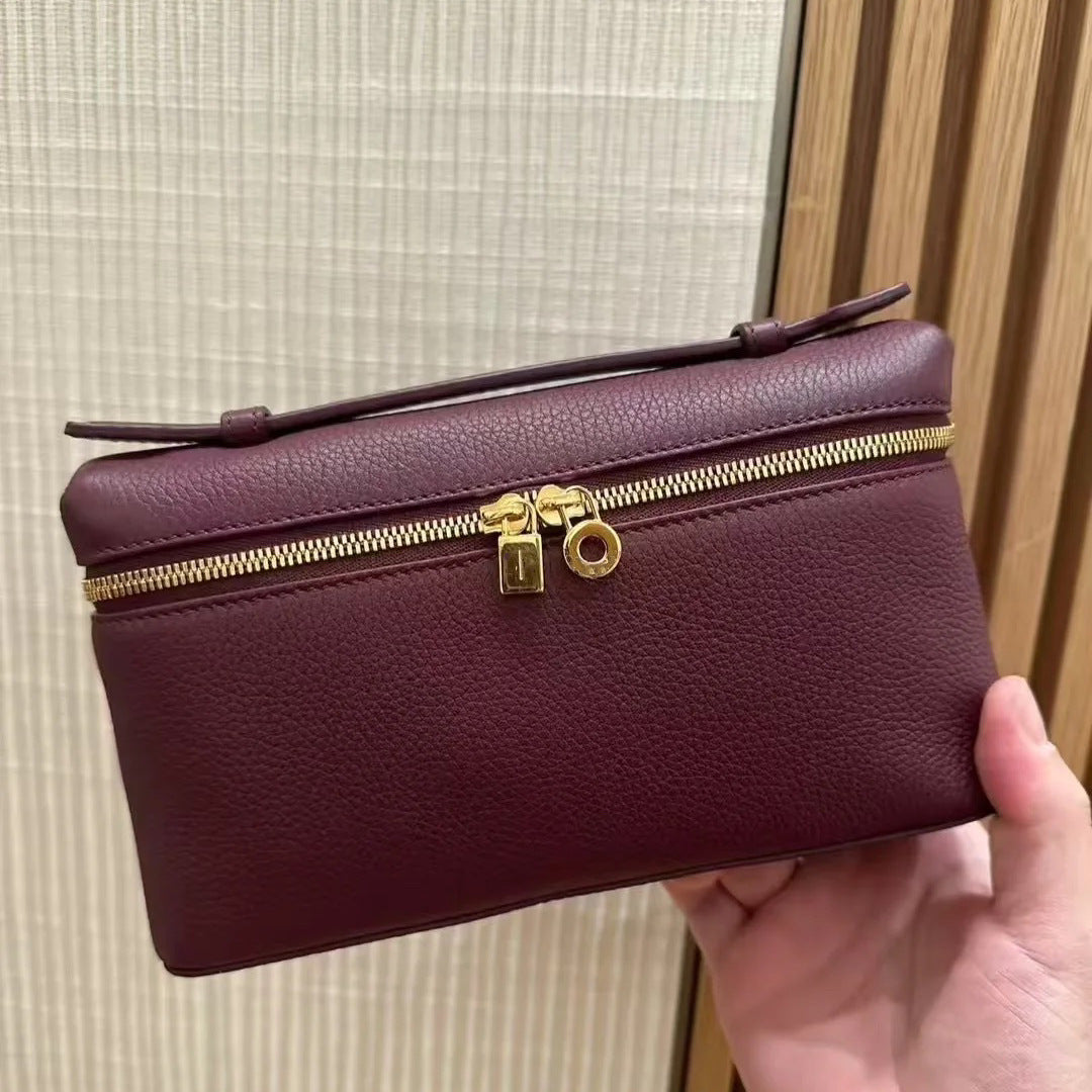 Women's Lunch Box Genuine Leather Portable For Bags