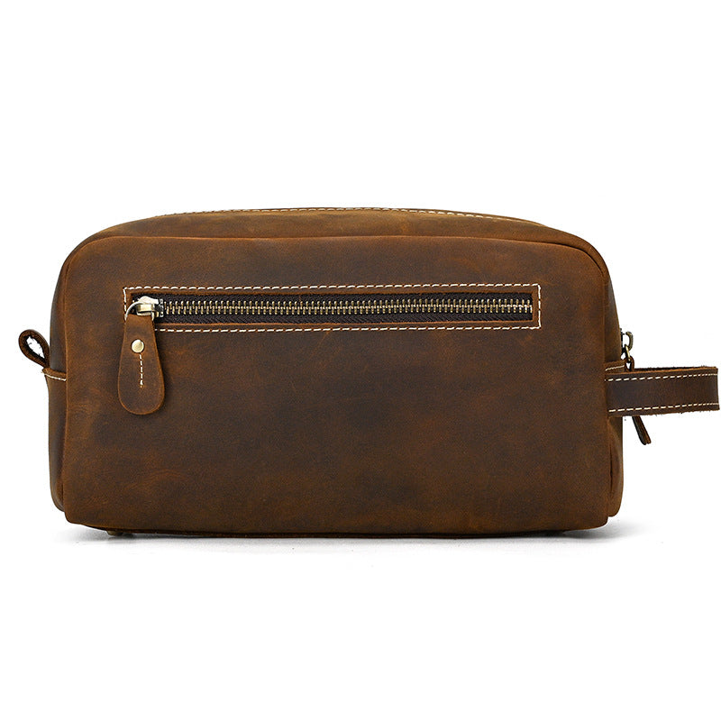 Women's & Men's & Plaid Crazy Horse Leather Wash Men's Handbags