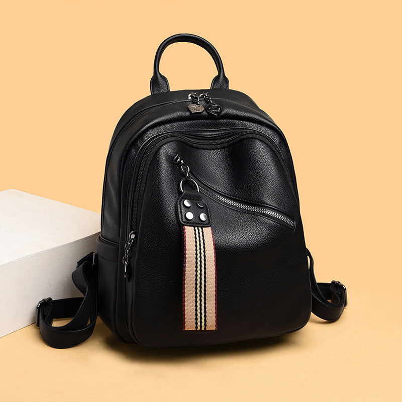 Women's Fashion Korean Style Individual Soft Leather Backpacks