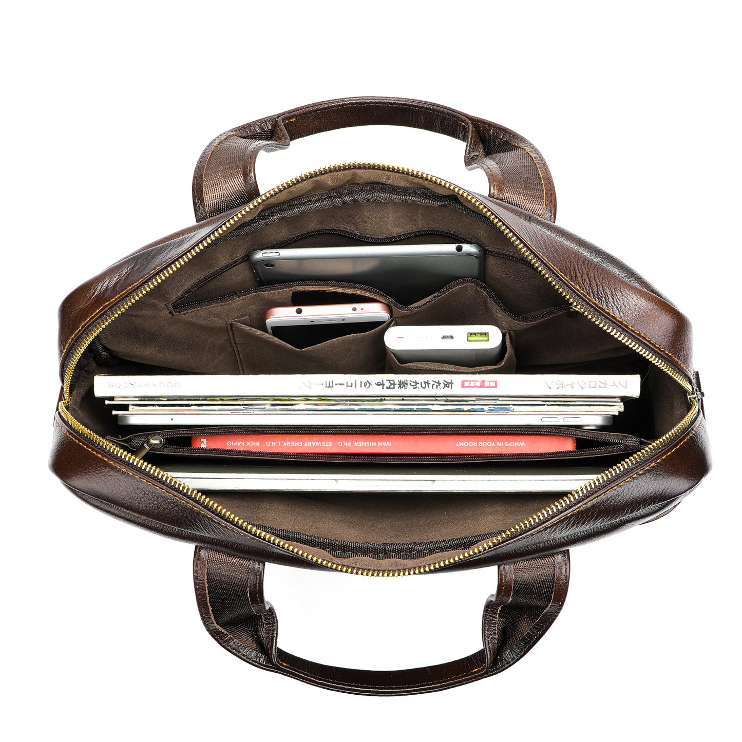 Men's First Layer Cowhide Leather Portfolio Men's Briefcases